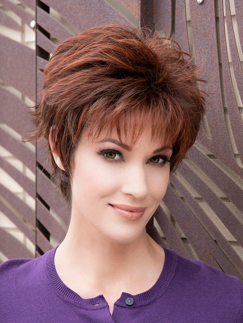 Ophelia - Envy Wigs - Side view | dark red 5