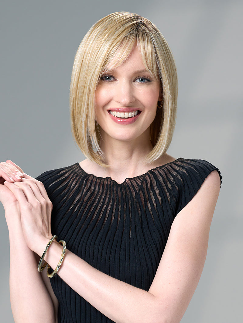 Paige | Envy | Hand-Tied Lace Front | Medium Bob | Human Hair Blend