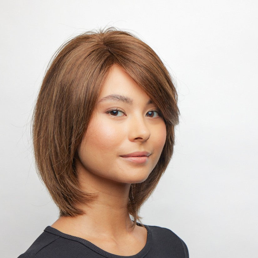 Payton Orchid Wigs | Human Hair | Lace Front Monotop -front view 1