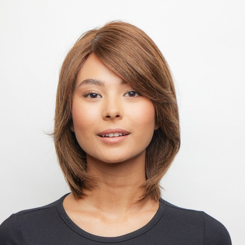 Payton Orchid Wigs | Human Hair | Lace Front Monotop -front view 2