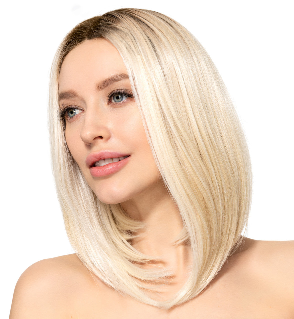 Undercut Bob | Tressallure Wigs | Monotop Lace Front | front View 1 | 613/1001/R18