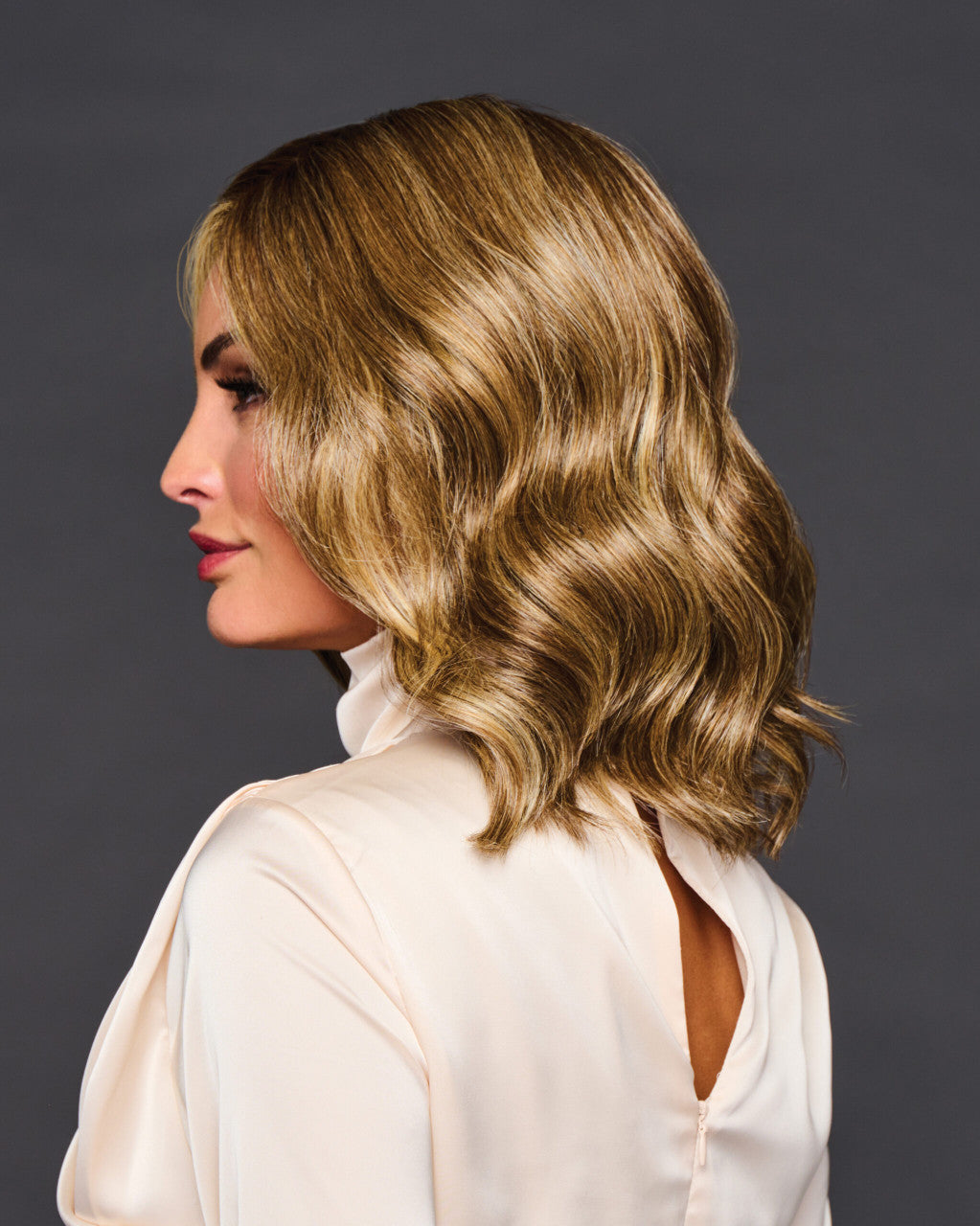 Bella Vida | Raquel Welch | Monopart | Lace Front | Hand tied | RL11-25SS SS Honey Pecan | Side View