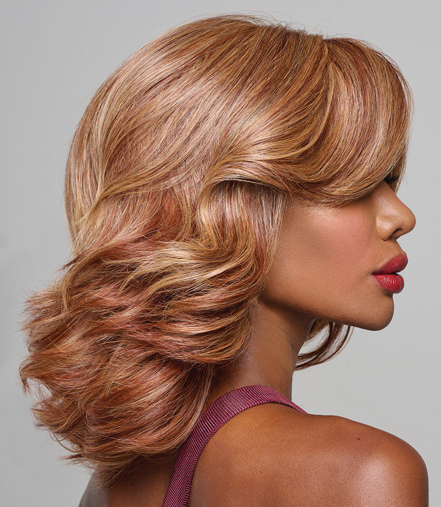 Flip the Script | Raquel Welch Wigs | RL31/29 Fiery Copper | Side View