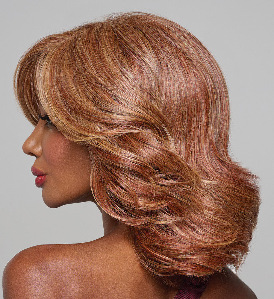 Flip the Script | Raquel Welch Wigs | RL31/29 Fiery Copper | Side View