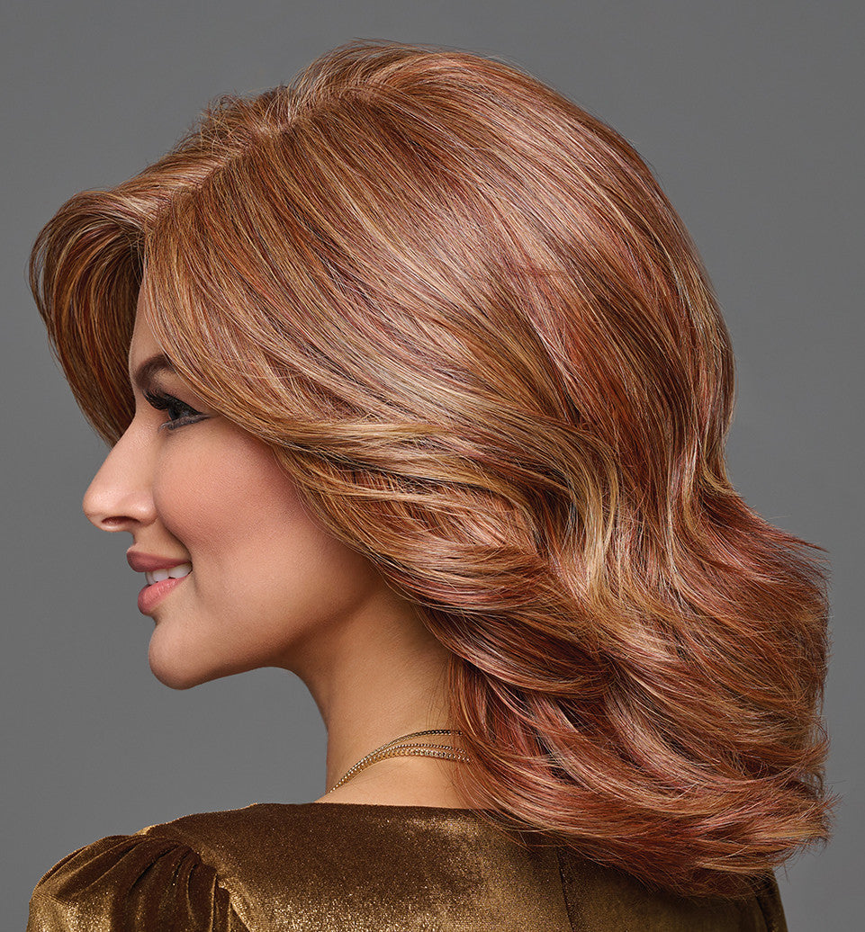 Flip the Script | Raquel Welch Wigs | RL31/29 Fiery Copper | Side View