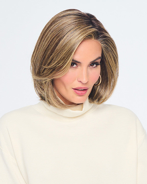 Flying Solo | Raquel Welch | Monopart | Lace Front | Hand tied | Front View 3 | RL9/24SS SS Iced Cafe Latte