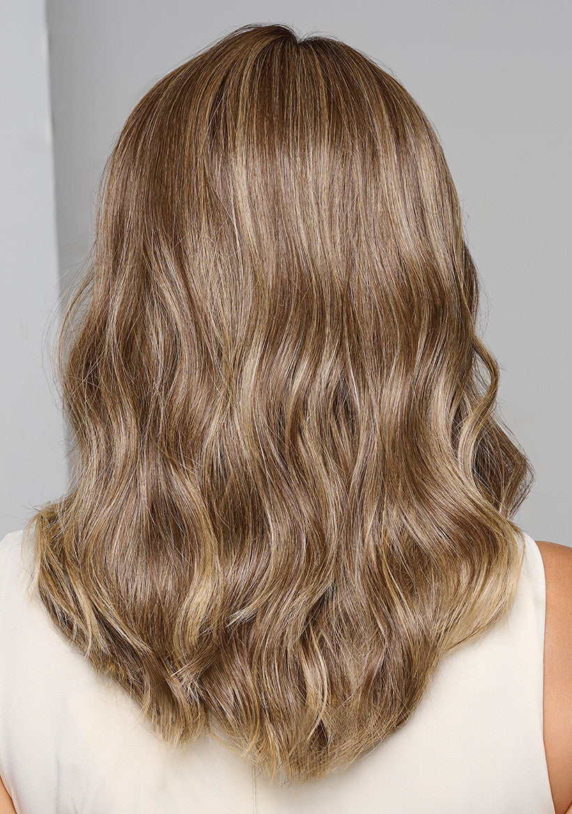 Selfie Mode | Raquel Welch Wigs | RL9/24SS Shaded Iced Cafe Latte | Rear View