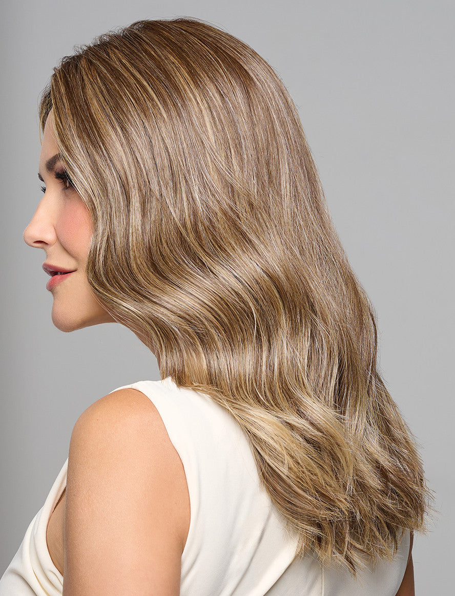 Selfie Mode | Raquel Welch Wigs | RL9/24SS Shaded Iced Cafe Latte | Side View