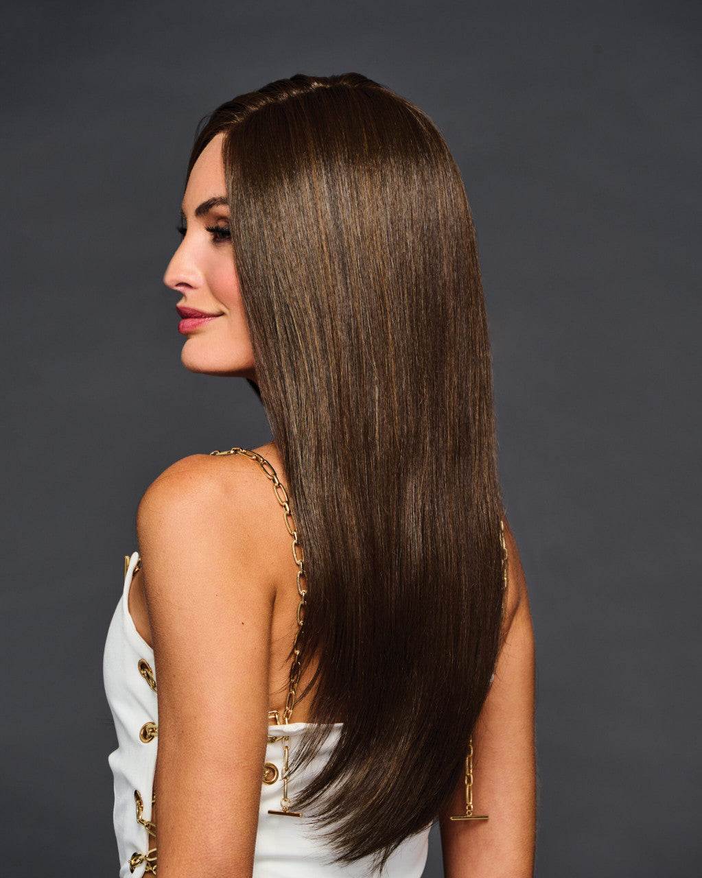 Stay the Night | Raquel Welch | Monopart | Lace Front | side view | RL4/6 black coffee