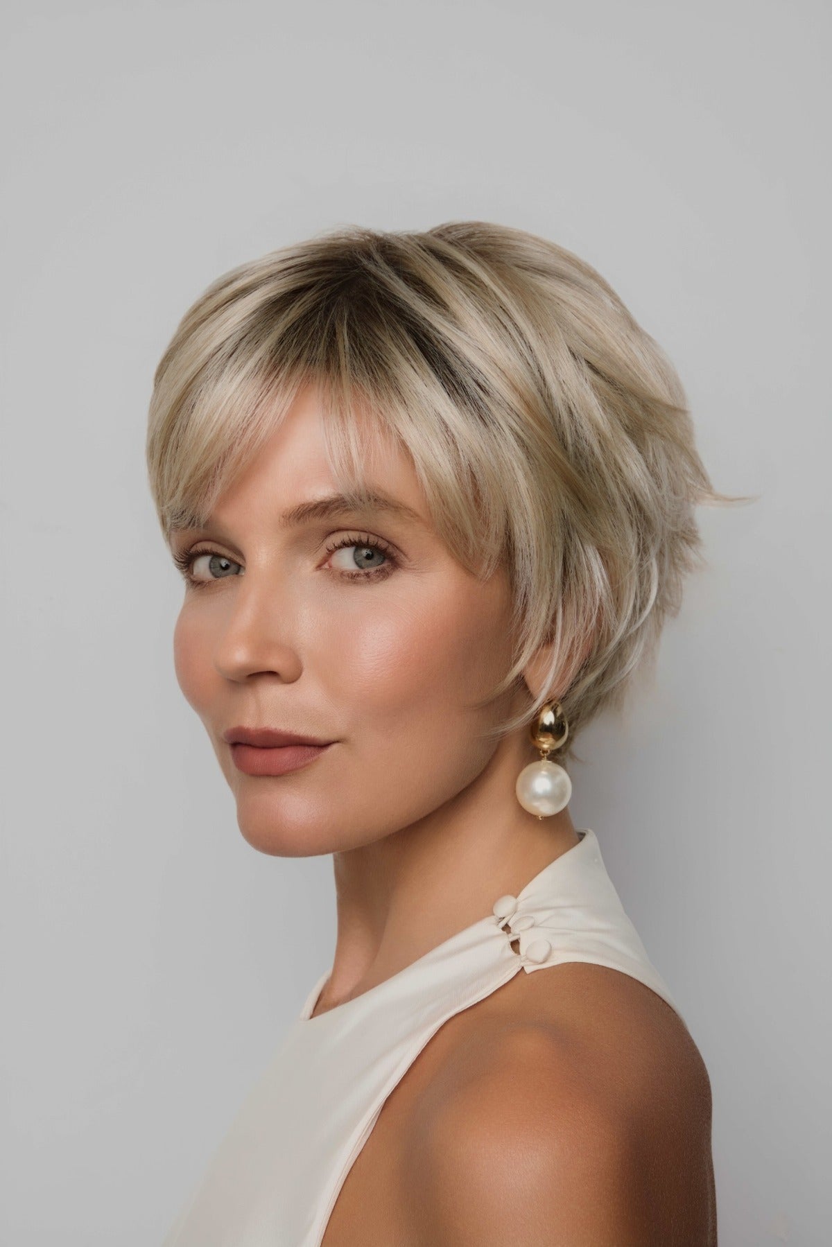 Mio by Noriko | Lace Front Partial Mono Heat-Friendly Synthetic Pixie Wig