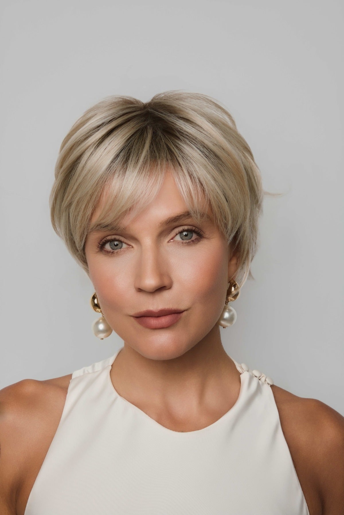 Mio by Noriko | Lace Front Partial Mono Heat-Friendly Synthetic Pixie Wig
