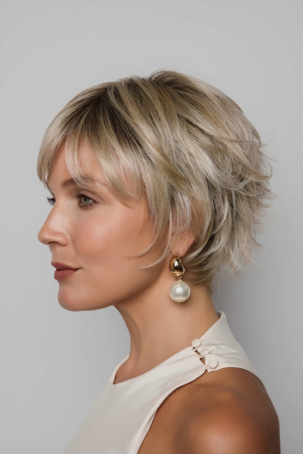 Mio by Noriko | Lace Front Partial Mono Heat-Friendly Synthetic Pixie Wig