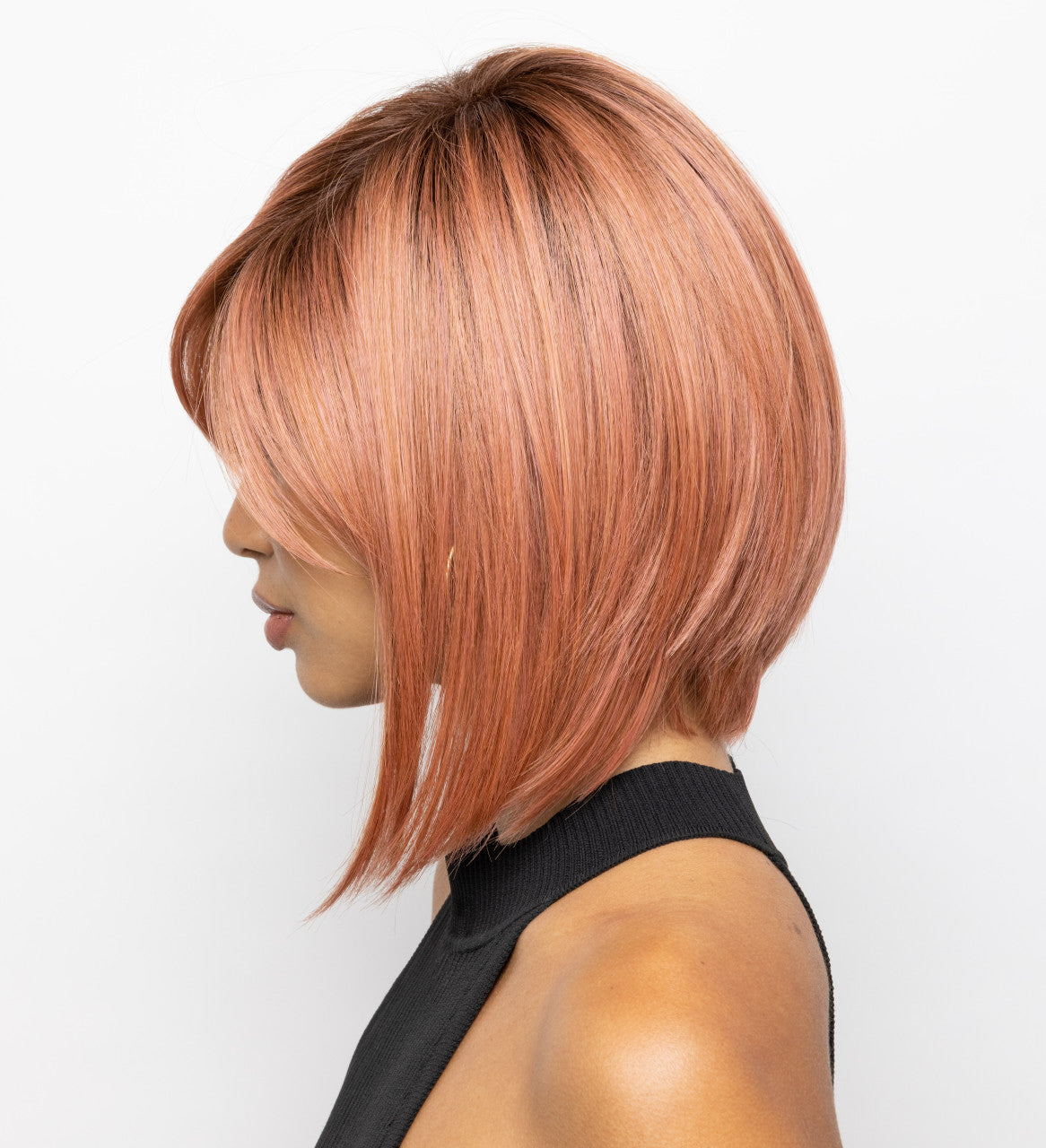 MUSE SERIES  SILKY SLEEK SYNTHETIC WIG side view