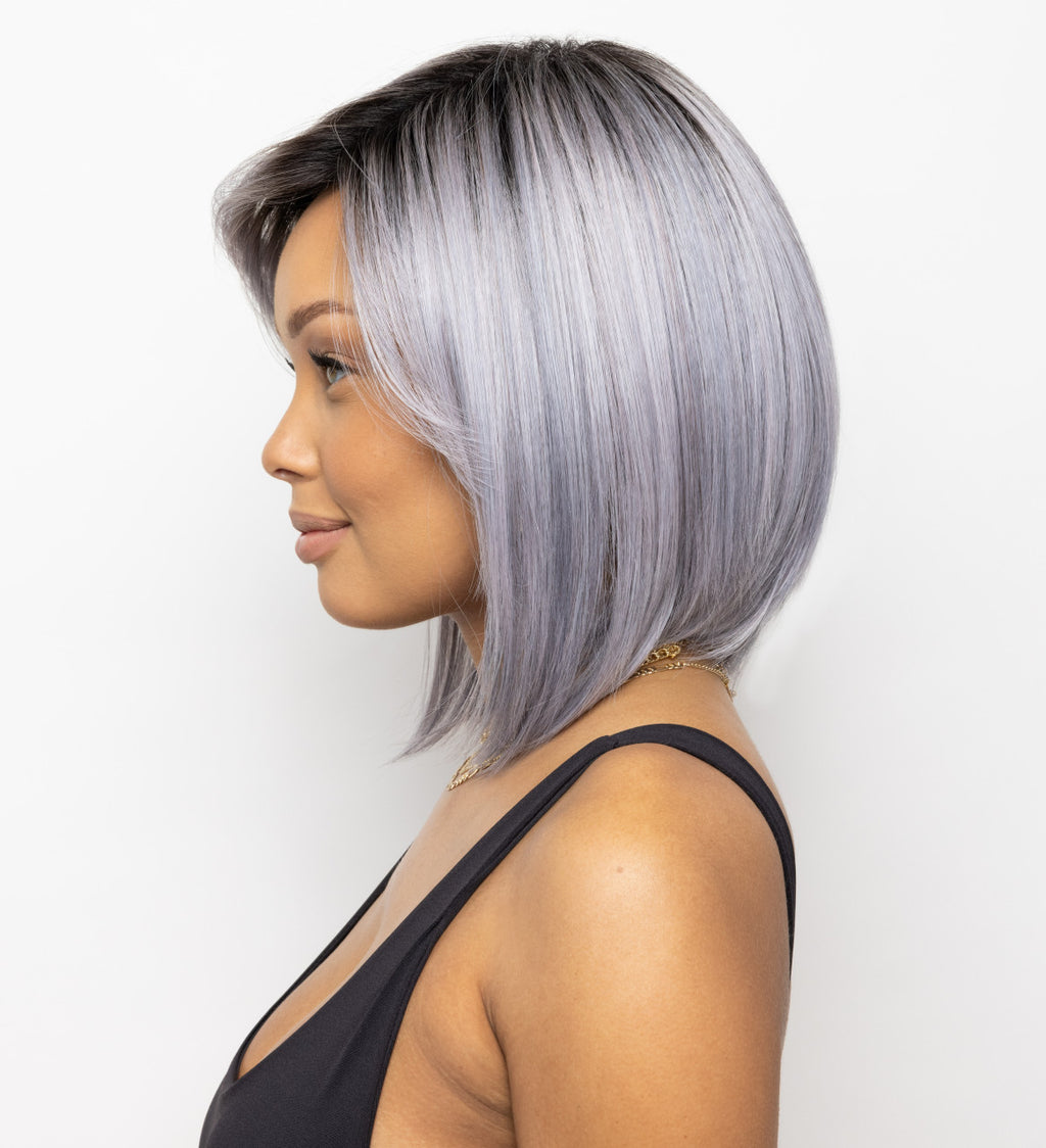 MUSE SERIES  SILKY SLEEK SYNTHETIC WIG side view