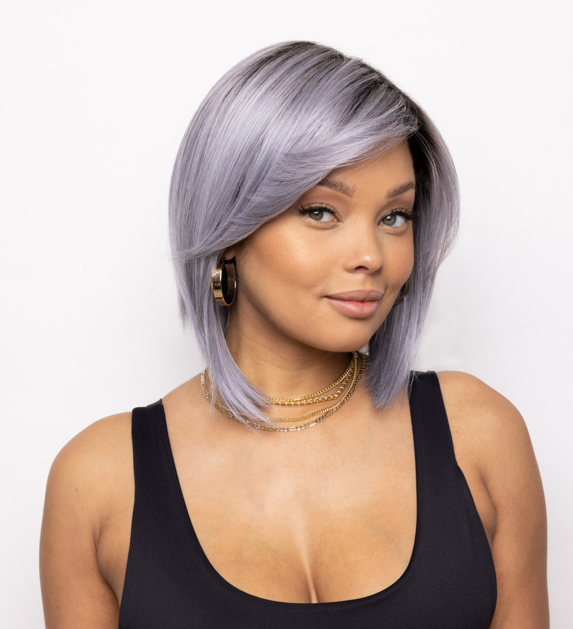 MUSE SERIES  SILKY SLEEK SYNTHETIC WIG front view