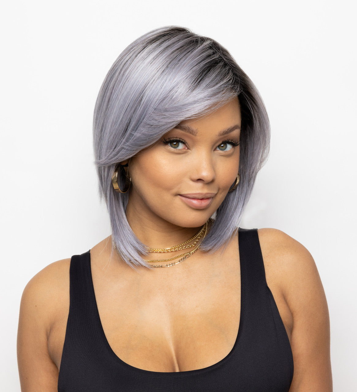 MUSE SERIES  SILKY SLEEK SYNTHETIC WIG front view