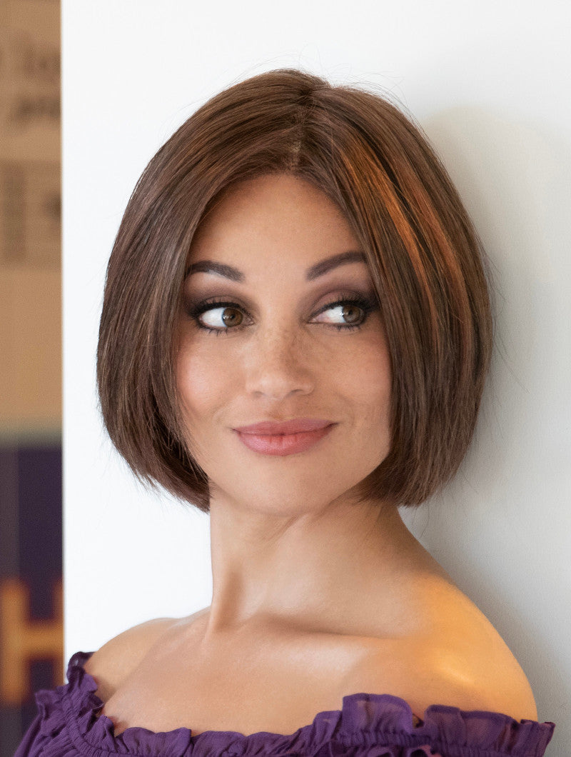 Envy Wigs Tasha  lace front monotop hand tied  synthetic Cinnamon Raisin 3