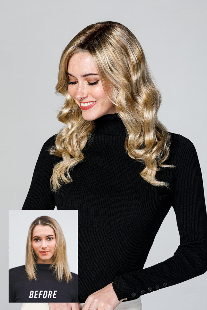 Top Coverage Wavy 18” by Jon Renau - Lace Front Mono Synthetic Topper