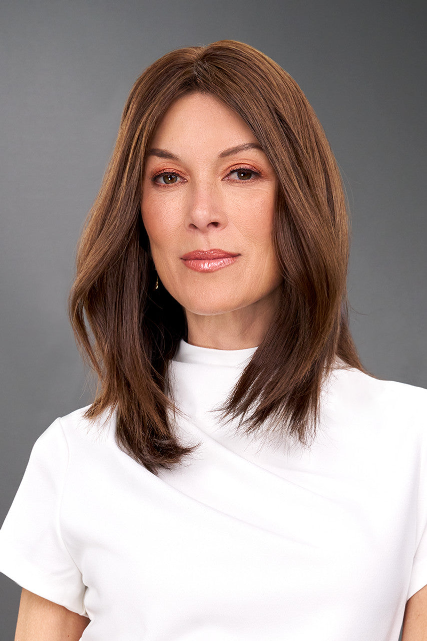 Top Flex 12 Topper by Jon Renau - Mono Wefted Remy Human Hair