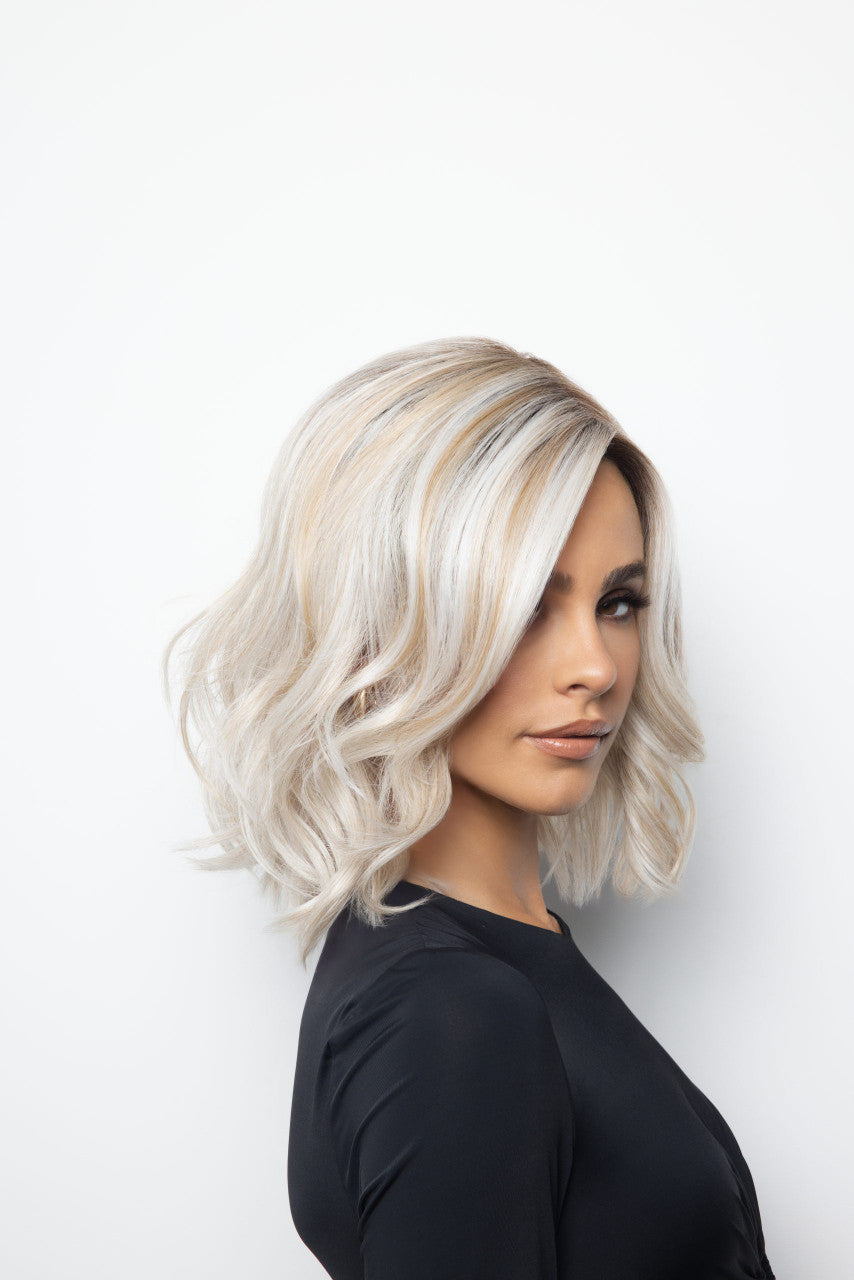 Vero| Rene of Paris Wigs |  Lace Front Lace Part | Medium Wavy |  White rose blond-3