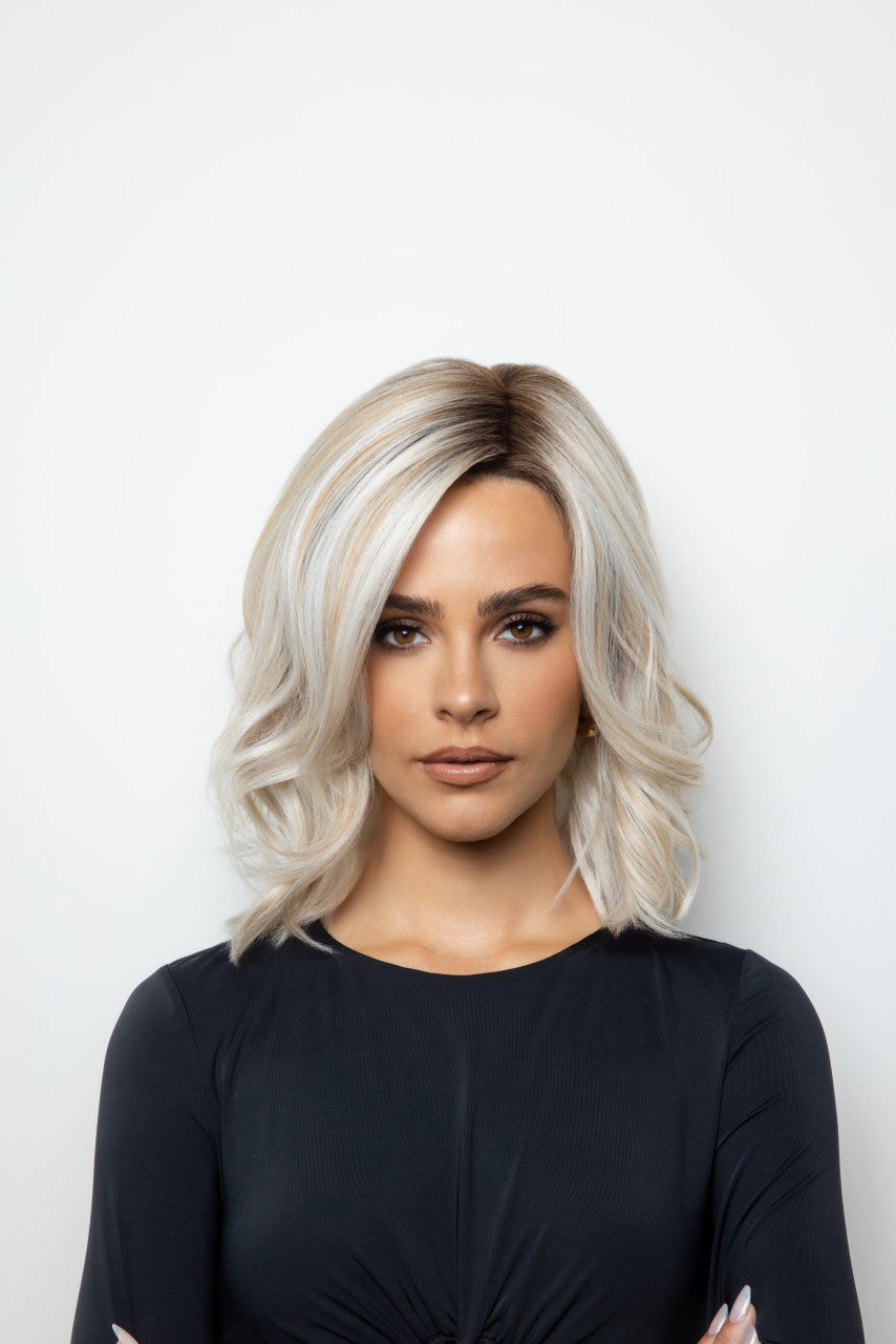 Vero| Rene of Paris Wigs |  Lace Front Lace Part | Medium Wavy |  White rose blond-4