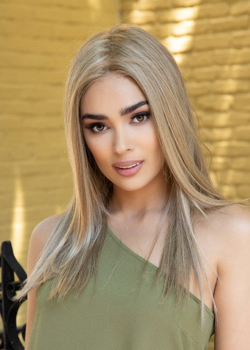 Veronica | Envy Wigs | envyhair front view ginger cream