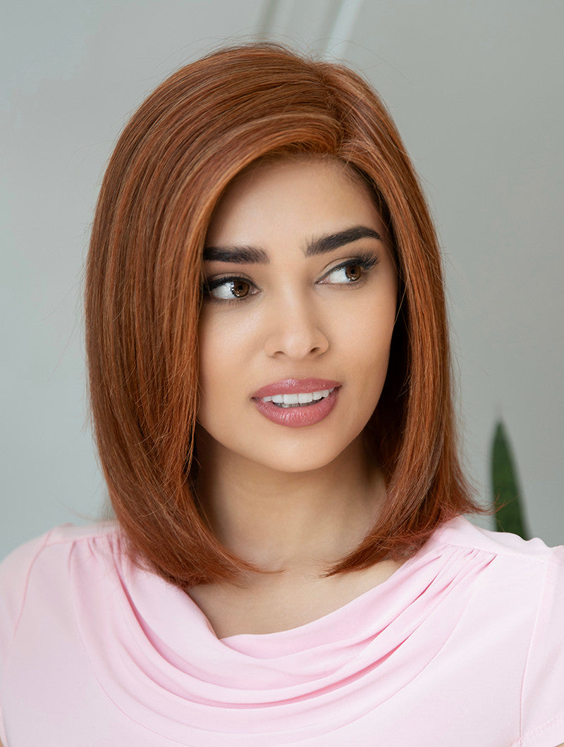 Zoey - Envy Wigs side cap view lighter red 6