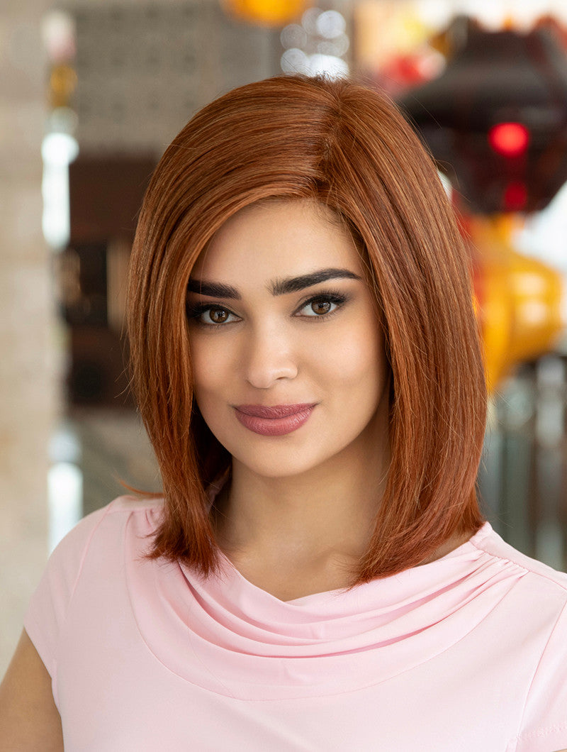 Zoey - Envy Wigs side cap view lighter red 3