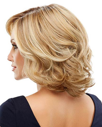 Elizabeth High Heat Synthetic Fiber Wig Side View