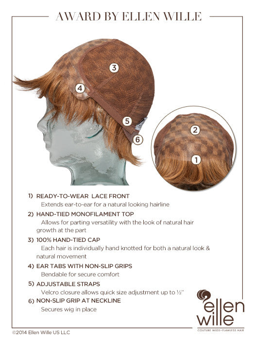 Award Deluxe Wig by Ellen Wille - Mono Top Remy Human Hair