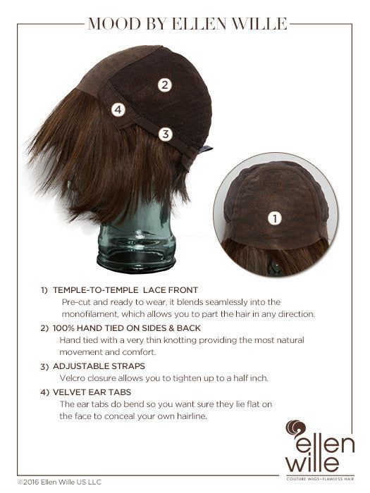 Mood Deluxe Wig by Ellen Wille - Lace Front Mono Top Human Hair Blend