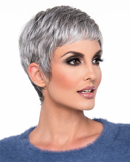 Fiona - Envy Wigs - Front side view - Medium Grey