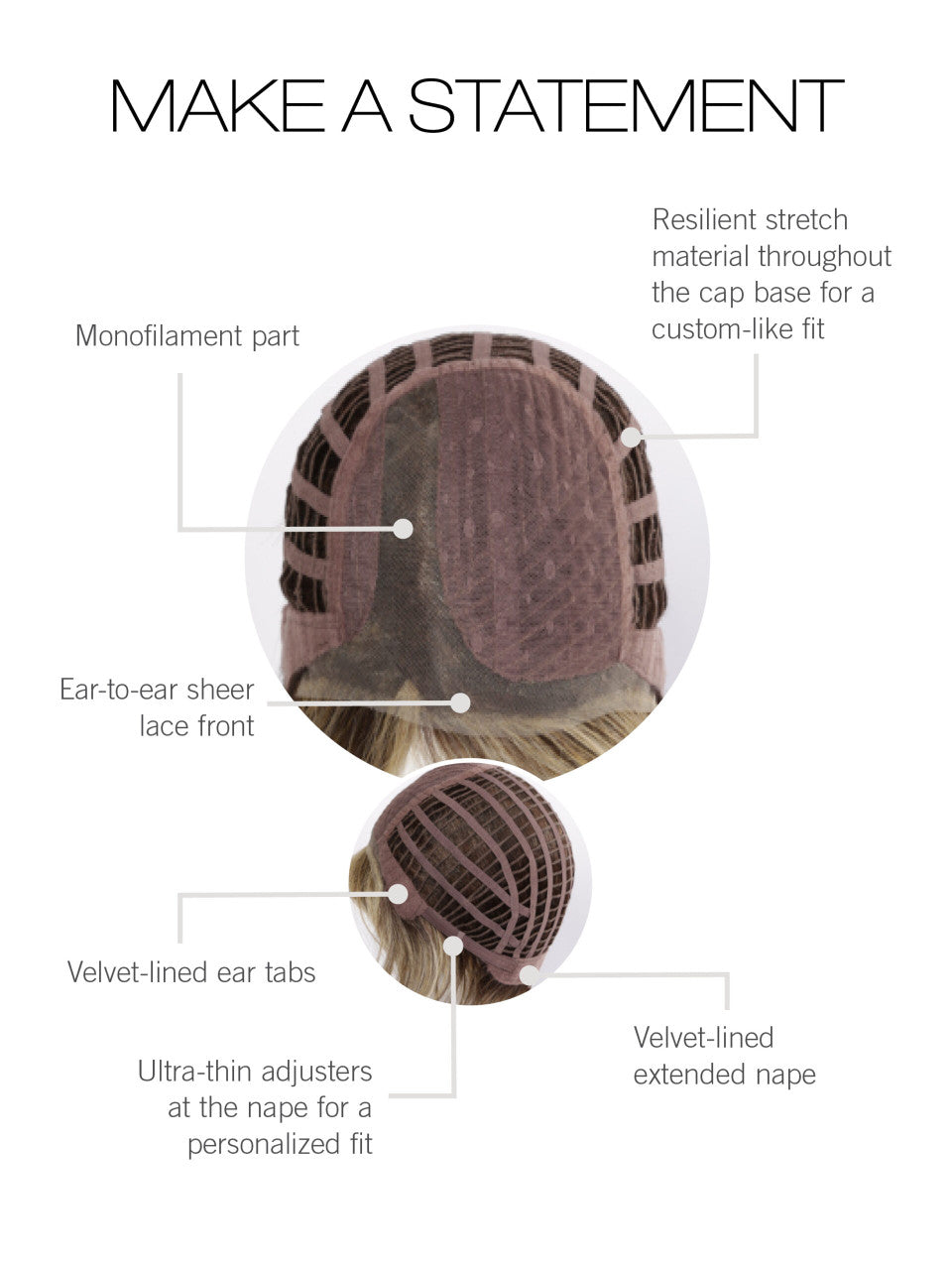 Make A Statement Wig by Gabor - Lace Front Mono Part Heat-Friendly Average Cap